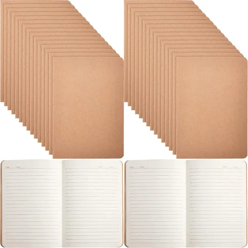 Epakh 48 cuadernos de papel kraft A5 para el regreso a clases, a granel, con forro en blanco, cuaderno de bocetos opcional, diario de viaje para