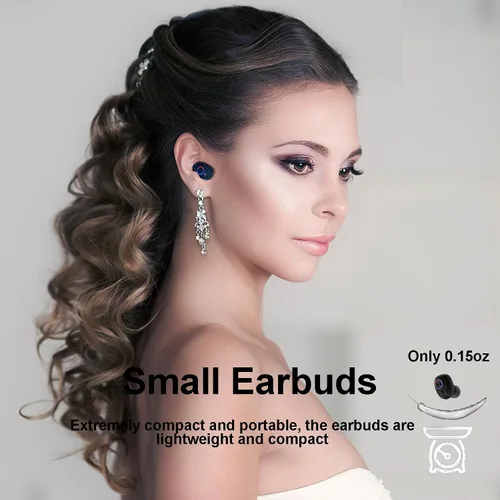 Miniatura 2 de Xmenha Auriculares inalámbricos invisibles pequeños deportivos auriculares para pequeños canales auditivos invisibles ocultos pequeños auriculares