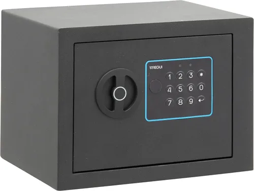 ARREGUI Blue 650100 Caja fuerte de acero con cerradura electrónica, 6.7 x 9.1 x 6.7 in, 5 L, caja fuerte para el hogar y el hogar, teclado con