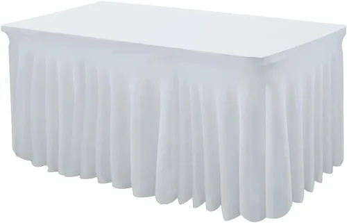 Miniatura 9 de HAORUI mantel elástico ajustable rectangular de 6 pies para mesas, fiestas, ferias