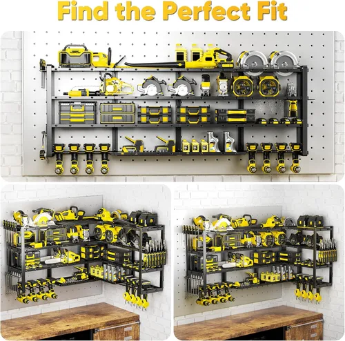 Miniatura 2 de POKIPO Organizador de herramientas eléctricas extra grande de 64 pulgadas de ancho, capacidad de carga de 1000 libras, estante de almacenamiento