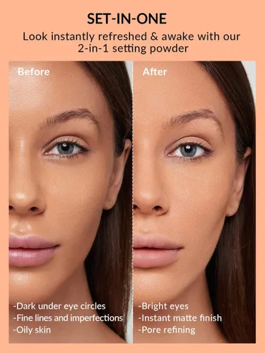 Miniatura 5 de SHEGLAM Insta-Ready - Polvo facial suelto debajo de los ojos, arena suave Arena lisa