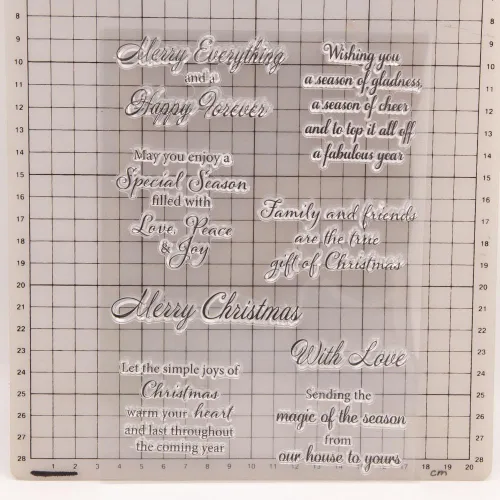 Miniatura 4 de NZJ Sello transparente con texto en inglés «Merry Christmas May You Enjoy a Special Season», sello de goma transparente para álbumes de recortes