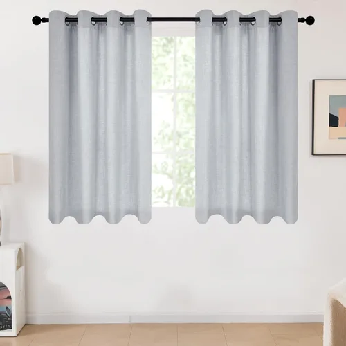 Miniatura 51 de Deconovo - Cortinas opacas para dormitorio con ojales, cortinas sólidas con aislamiento térmico, bloquean el calor, oscurecen la habitación, ahorran
