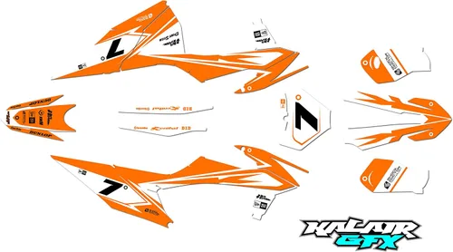 Miniatura 6 de Kit de gráficos para KTM Motocross 4-Stroke 250 SX-F, 350 SX-F y 450 SX-F años 2019, 2020, 2021 y 2022 serie Bolt Blue 16 Mil - Calcomanías