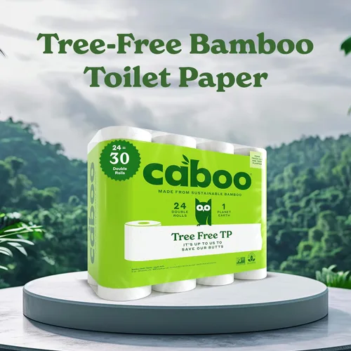 Miniatura 3 de Caboo papel higiénico de bambú Natural, séptico seguro Biodegradable papel higiénico, ecológico suave 2 capas hojas, CBT300-12, 1, 1