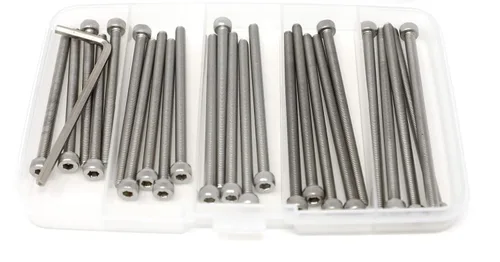 Miniatura 2 de iexcell 25 piezas M4 x 60/65/70/75/3.150 in paso de rosca 0.028 in acero inoxidable 304 cabeza hexagonal Tornillos Tornillos surtido Kit