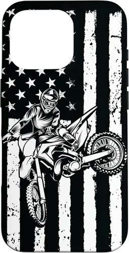 Miniatura 20 de Funda de motocross con bandera de Estados Unidos para iPhone 17