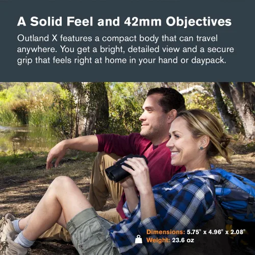 Miniatura 2 de Celestron - Prismáticos Outland X 10x42 – Ideales para Observación de Aves y Actividades al Aire Libre – Lentes Objetivas de 42mm – Campo de Visión
