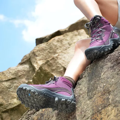 Miniatura 6 de Skenary Dimo Botas de senderismo para mujer, zapatos de caminar impermeables mediados