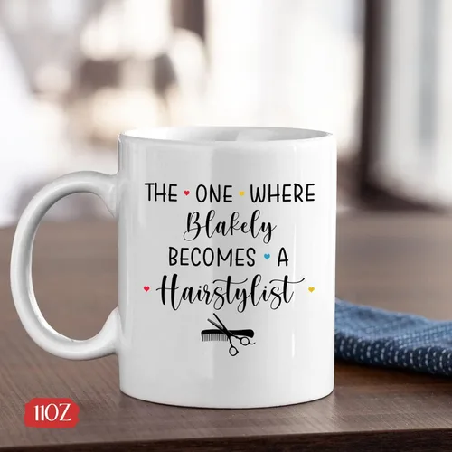 Miniatura 4 de Taza de peluquería, taza de café para peluquería, taza de café personalizada para estilista, taza con nombre personalizado Becomes A Hairstylist