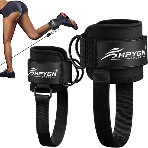 Brazalete de tobillo para máquina de cable, brazaletes acolchados para patadas de máquina de cable, ejercicios de glúteos, extensiones de piernas,