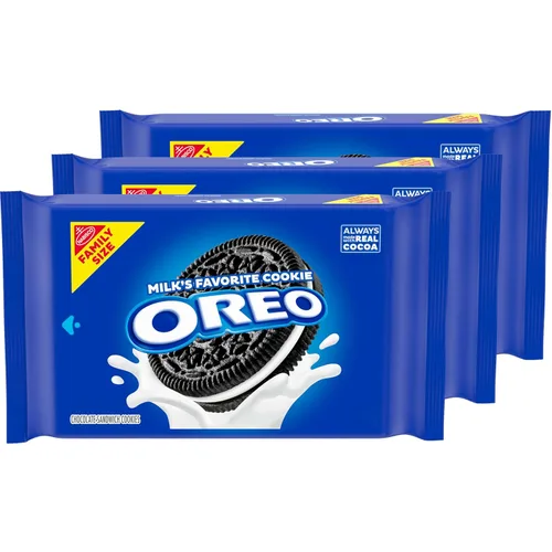 Miniatura 14 de OREO Galletas sándwich de chocolate, tamaño familiar, 3 paquetes