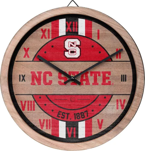 Miniatura 7 de FOCO NCAA Reloj de pared de barril de madera