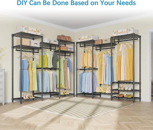 Miniatura 2 de VIPEK V5i Perchero de Ropa Armarios de Dormitorio Organizador de Closet Independiente, Closet Guardarropa Portátil Perchero de Ropa Resistente con 8