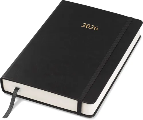 Miniatura 19 de Wykeham's Agenda diaria ejecutiva 2026 – Días festivos y formato – Personalización disponible (marrón, 6 x 4.5 pulgadas)