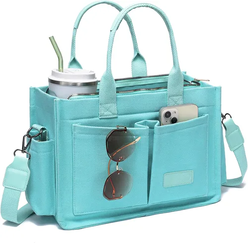 Miniatura 10 de ZHMO Bolso de lona para mujer, bolsos cruzados para mujer, bolsos de trabajo para computadora portátil, bolso grande de mano para enfermera