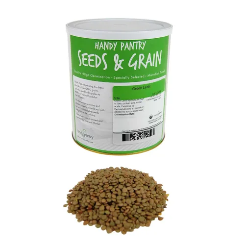 Miniatura 3 de Semilla de germinación de lentejas verdes secas orgánicas: 2.5 lb - Lentejas secas para plantar semillas de jardín, sopa, cocinar o ensalada