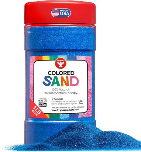 Miniatura 46 de Hygloss Arena de colores para manualidades – Botella de 1 libra, magenta – Juegos de arte de arena fina y colorida vibrante para niños – Actividades