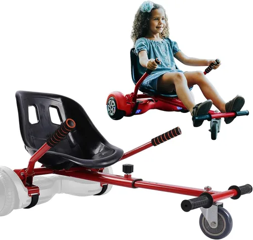 Accesorio de asiento para aeropatineta para aeropatineta de 6.5 a 10 pulgadas, kit de conversión de buggy go kart, accesorio para scooter de Rojo