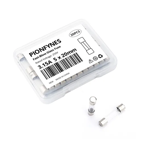 Miniatura 14 de (Paquete de 20) Fusible de soplado rápido de 0.5 A, fusibles de vidrio de 0.5 amperios 250 V, 0.2 x 0.78 pulgadas/0.197 x 0.787 in (0.5 amperios)