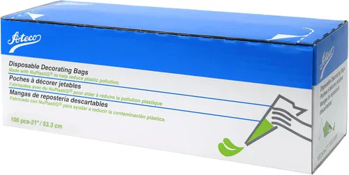 Miniatura 9 de Ateco 4418 Bolsas desechables de plástico para decoración de tartas y tuberías con NuPlastiQ, paquete de 100, transparentes