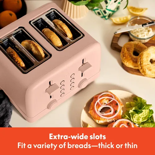 Miniatura 3 de bella Tostadora de 4 rebanadas, control de tostado de 6 ajustes con botones de recalentamiento y cancelación, bandeja extraíble para migas, Blossom