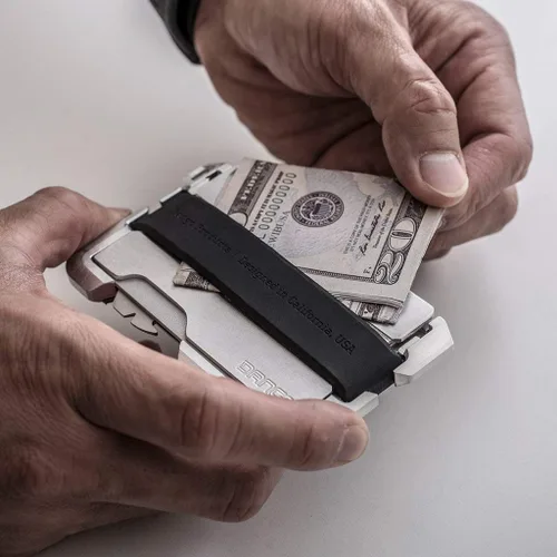 Miniatura 3 de Dango T01 Billetera táctica EDC - Hecha en Estados Unidos - Cuero genuino, Multiherramienta, Bloqueo RFID