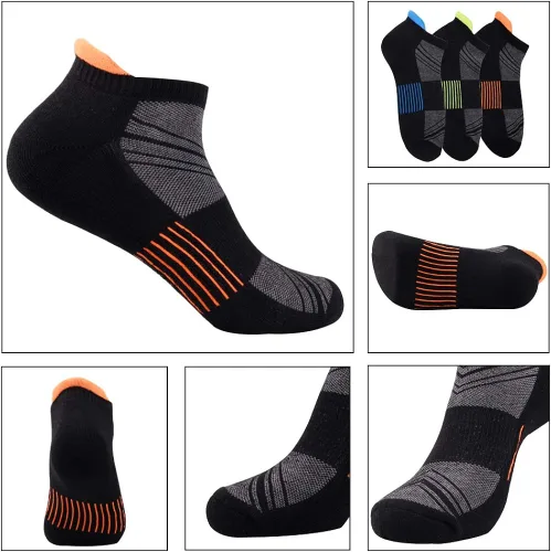 Miniatura 2 de JOYNÉE Mens Ankle Low Cut Athletic Tab Socks for Men Sport Comfort Cushion Sock 6 Pack