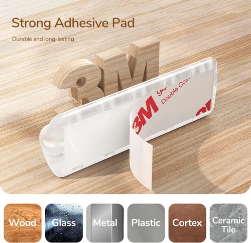 Miniatura 3 de Syncwire Clips transparentes para cables, organizador de cables autoadhesivo, para el hogar, oficina, cubículo, coche, mesita de noche, accesorios