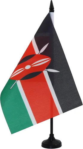 Miniatura 94 de AZ FLAG Sierra Leone Bandera de mesa 5'' x 8'' - Bandera de escritorio de Sierra Leona 21 x 14 cm - Bastón y base de plástico negro