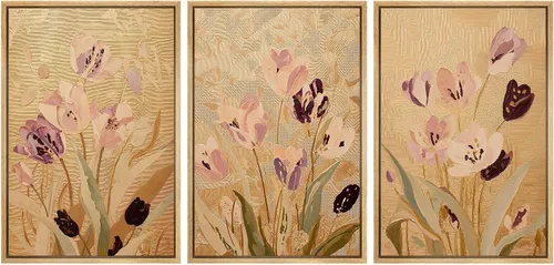 Miniatura 63 de SIGNWIN Lienzo enmarcado para pared, juego de arte de collage de hojas transparentes en blanco y negro, ilustraciones de naturaleza silvestre, arte
