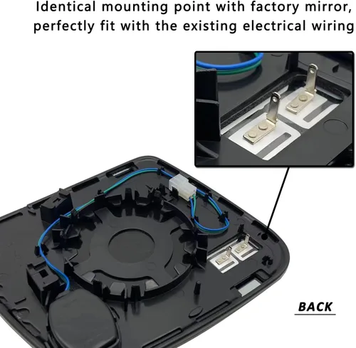 Miniatura 4 de Reemplazo del espejo lateral del conductor con detección de punto ciego para DODGE Durango JEEP Grand Cherokee 2011-2021, cristal de espejos
