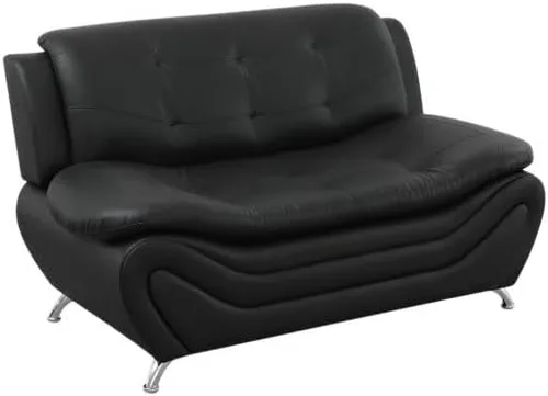 Miniatura 12 de Cómodo sofá moderno de piel sintética para sala de estar pequeña, dormitorio, oficina, apartamento para espacios pequeños