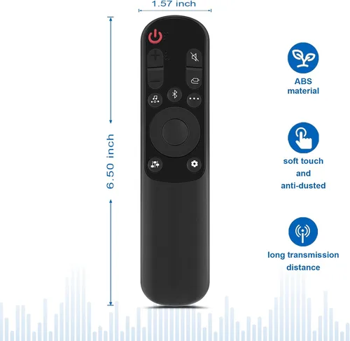 Miniatura 6 de AKB76038001 Control remoto apto para barra de sonido LG SP7Y, SP8YA, SP9YA, S90QY, S80QY, S65Q, S75QR, S95QR, SP60Y, SP70, S75Q Control remoto