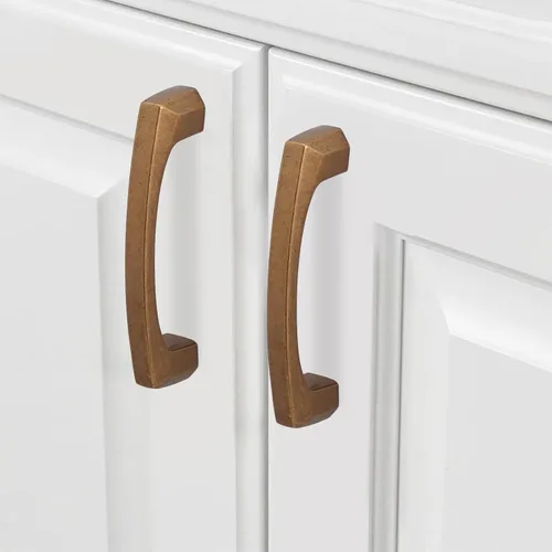 Miniatura 3 de COTYKILEY - Paquete de 10 manijas de gabinete de cocina color latón envejecido de 3 pulgadas (76mm), accesorios dorados para gabinetes de cocina