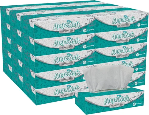Miniatura 16 de Georgia-Pacific Angel Soft Professional Series Polyflex - Papel de seda facial de 2 capas (47580), 96 hojas por paquete, 54 paquetes de pañuelos a