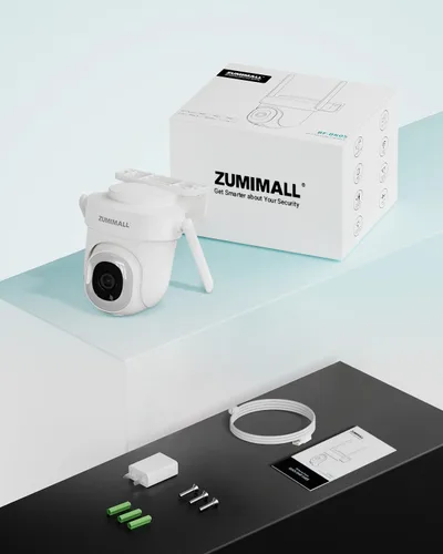 Miniatura 7 de ZUMIMALL Cámara de seguridad de 5MP para exteriores - WiFi de 2.4G/5G, cámara con cable de grabación 24/7 Detección de movimiento y ruido AI
