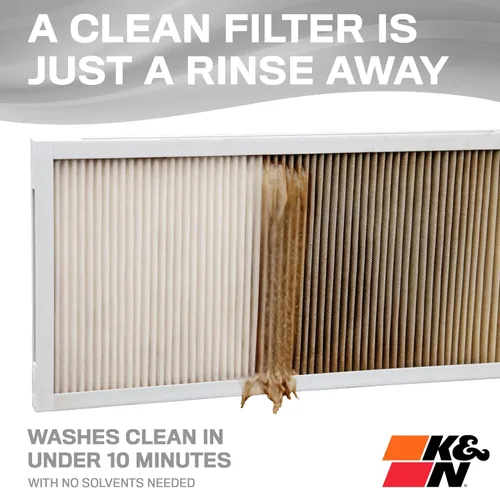Miniatura 3 de K&N Filtro de aire para horno HVAC de 24 x 24 x 1, dura toda la vida, lavable, Merv 8, el último filtro HVAC que comprarás, respira de forma segura