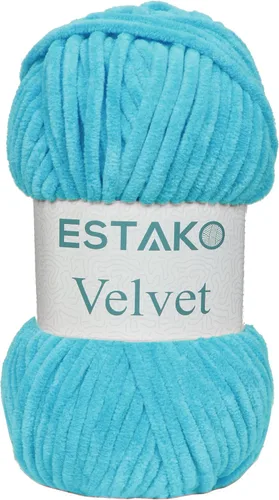 Miniatura 41 de Estako Manta de felpilla de terciopelo amigurumi para tejer y tejer, súper voluminosa, 3.53 oz (132 yardas) (1710 - naranja)