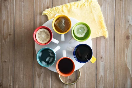 Miniatura 9 de Annovero Tazas de café pequeñas, capacidad de 11.7 onzas, tazas de cocina de porcelana para té, latte, capuchino o cacao caliente, juego de 6
