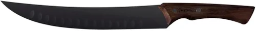 Tramontina Churrasco - Cuchillo de acero inoxidable de hoja negra de 9.843 in, el mejor diseño para uso en exteriores, cuchillo Gyu, hoja de acero