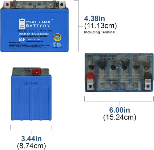 Miniatura 2 de Mighty Max Battery Reemplazo de batería de gel de 12V 11AH 210CCA para Honda CTX700 2018