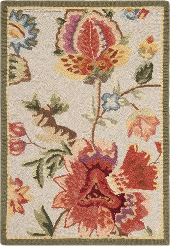 Miniatura 34 de SAFAVIEH Chelsea Collection - Alfombra decorativa de 2 pies 6 pulgadas x 4 pies, color marfil, lana de campo francesa enganchada a mano, ideal