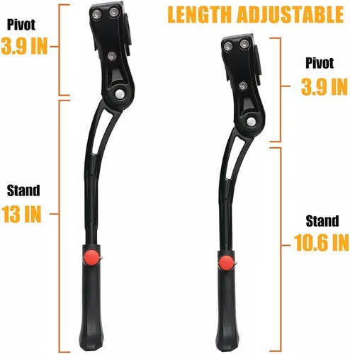 Miniatura 2 de TOPCABIN Soporte ajustable de aleación de aluminio para bicicleta, negro, para bicicletas de 24 a 28 pulgadas