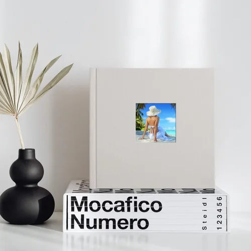 Miniatura 8 de 1DOT2 - Álbum de fotos 4x6 con 60 fotos, bolsillos verticales de inserción con notas, libro de fotos, cubierta de lino, álbumes de fotos con espacio