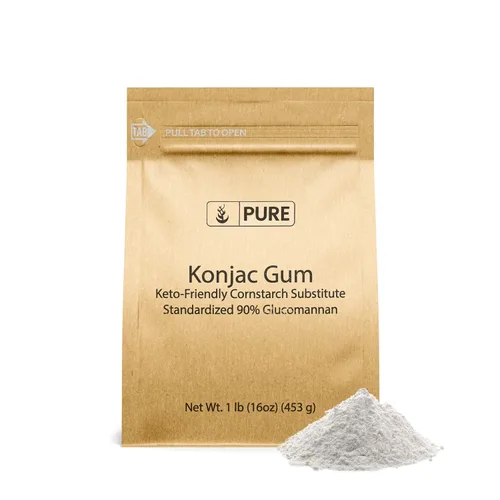 Goma Konjac (1 lb) Glucomanano Konjac en polvo, sustituto de maicena, espesante
