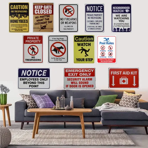 Miniatura 5 de AEIOUO - Cartel de metal para exteriores de metal para exteriores con mensaje "Clean If Your Dog Poops Please Leave Your Address So My Dog Can Poop