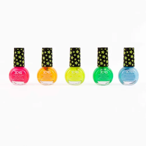Miniatura 8 de Juego de esmaltes de uñas brillantes para niñas y adolescentes, 7 colores vibrantes, no tóxicos, seguros para niños para todos los días