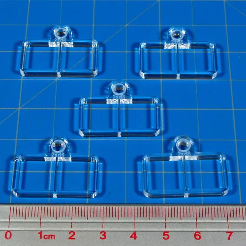 Miniatura 3 de LITKO Bandeja de dados con soporte de vuelo para doble 0.472 in D6, transparente (5)